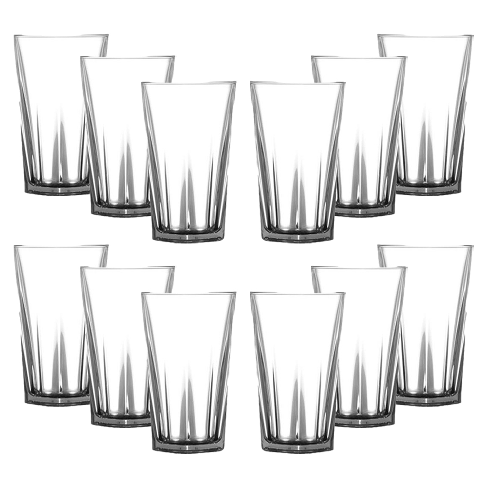 Penthouse 14oz Beer and Juice Tumbler Glass five sided set of 24