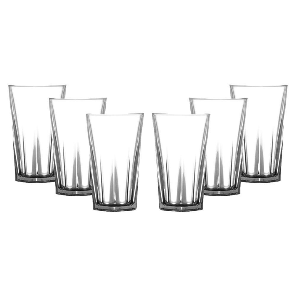 Penthouse 14oz Beer and Juice Tumbler Glass five sided set of 6