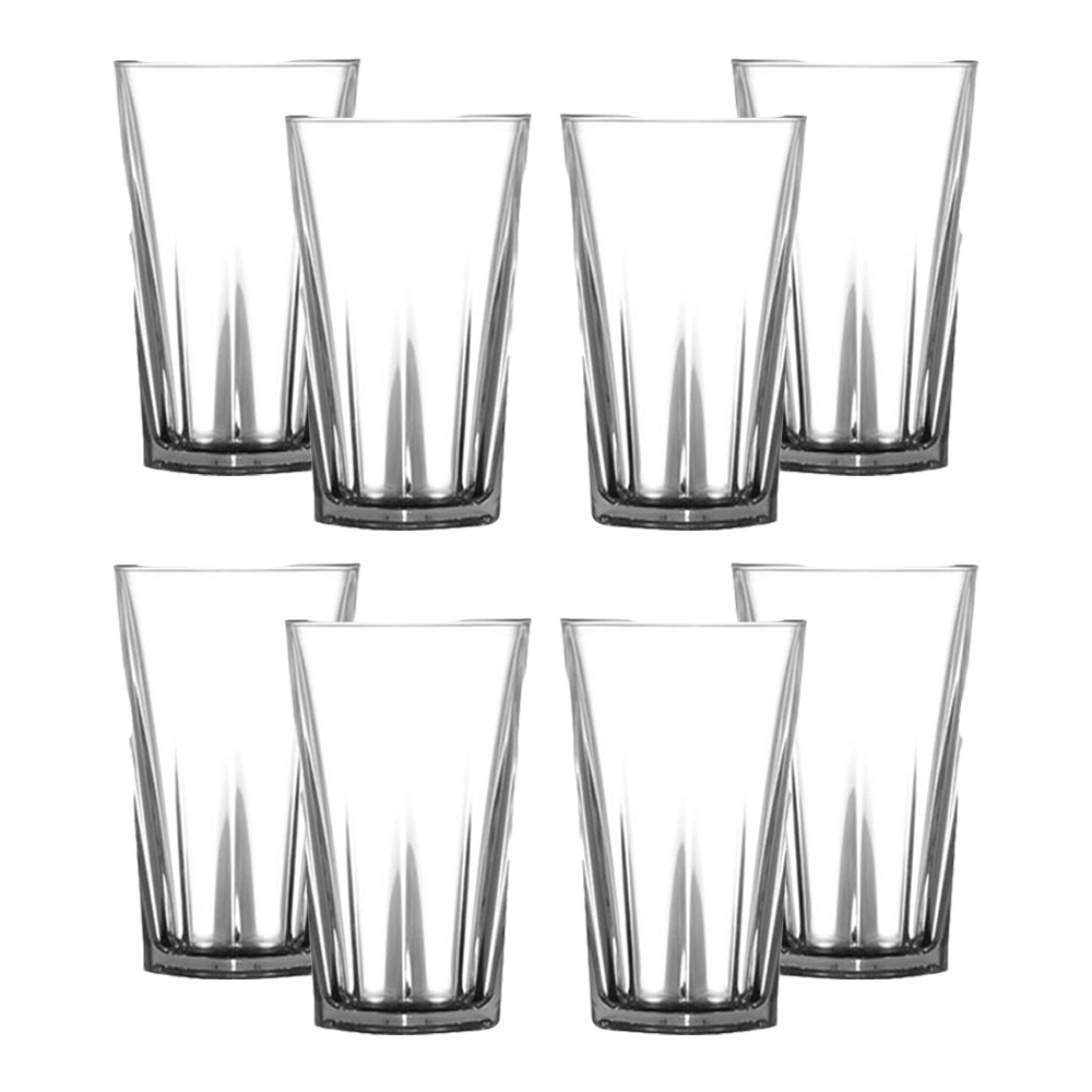 Penthouse 14oz Beer and Juice Tumbler Glass five sided set of 8