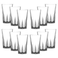 Penthouse 14oz Beer and Juice Tumbler Glass five sided set of 24