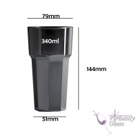 Premium Polycarbonate Plastic Reusable Black Tumbler Glasses