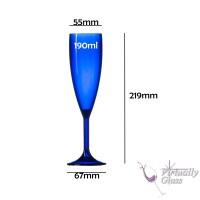 Elite Premium 6.6oz Polycarbonate Red, White & Blue Champagne Glasses