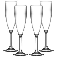 Elite Premium 6.6oz Polycarbonate Clear Champagne Glass/Flute