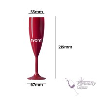 Elite Premium 6.6oz Polycarbonate Red, White & Blue Champagne Glasses