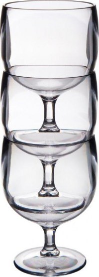 STACKING Polycarbonate Wine Glasses