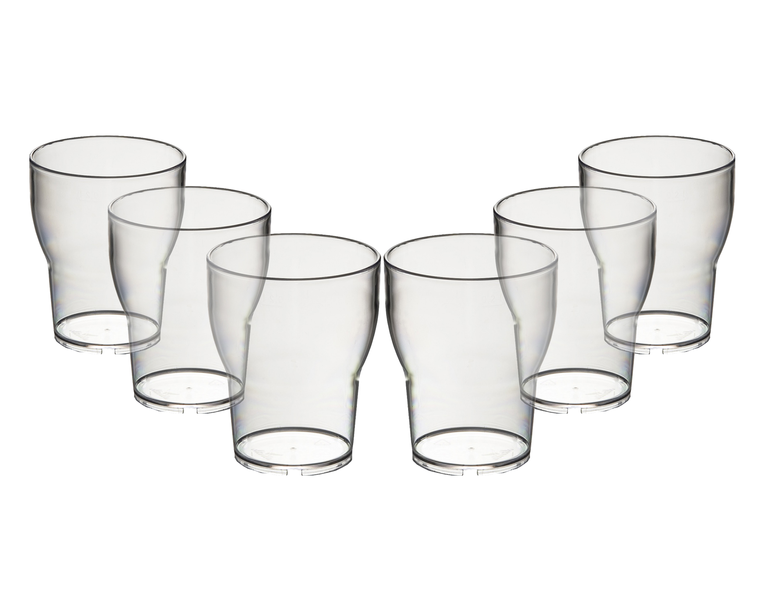 Set of Roltex Unbreakable Reusable Polycarbonate Plastic STACKING Wine Glasses